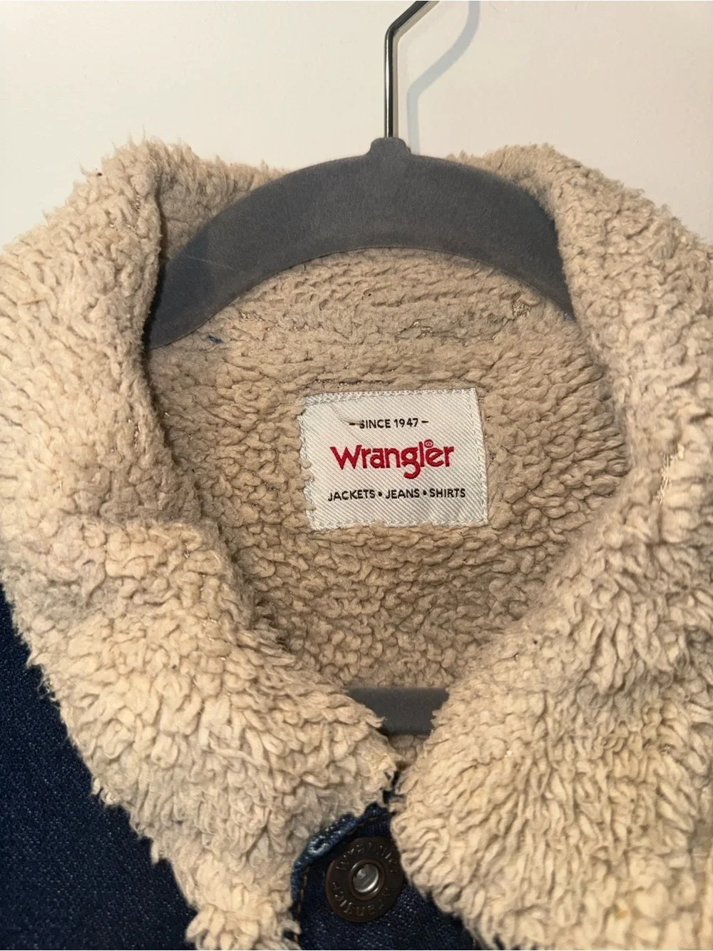 Wrangler Men's Dark Denim Heavy Weight Denim Insulated Cotton Work Jacket Medium - Picture 5 of 8